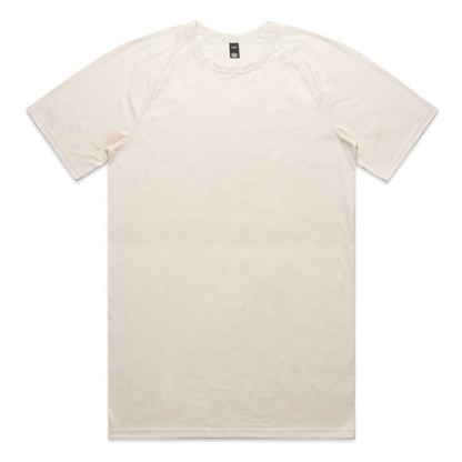 ECRU coloured AS Colour 5610 Mens Staple Active Blend Tee, front view