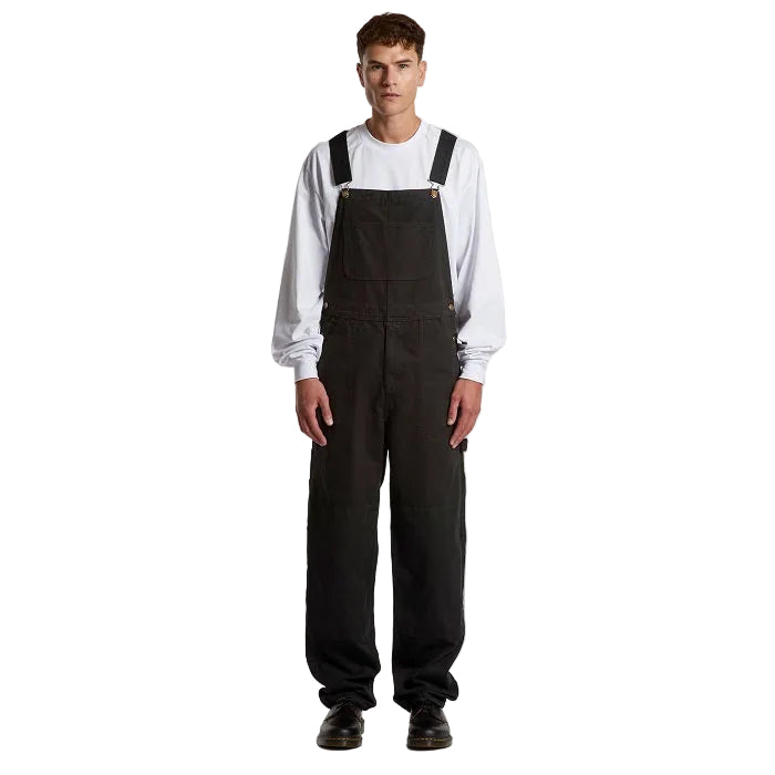 AS Colour 5980 Mens Canvas Overalls - Black - Lifestyle front view