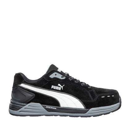 black and White Metal Free Slip Resistant Puma 644657 Airtwist Black/White Composite Safety Jogger