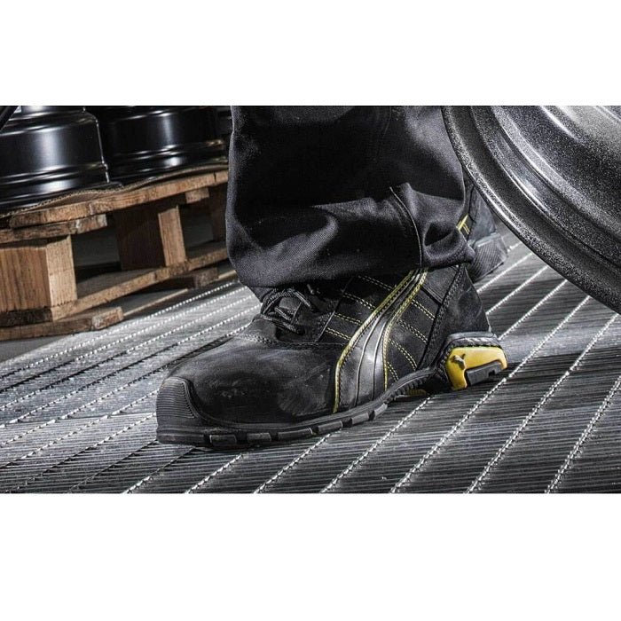Puma 642717 Amsterdam Black/Yellow Safety Jogger Steel Toe