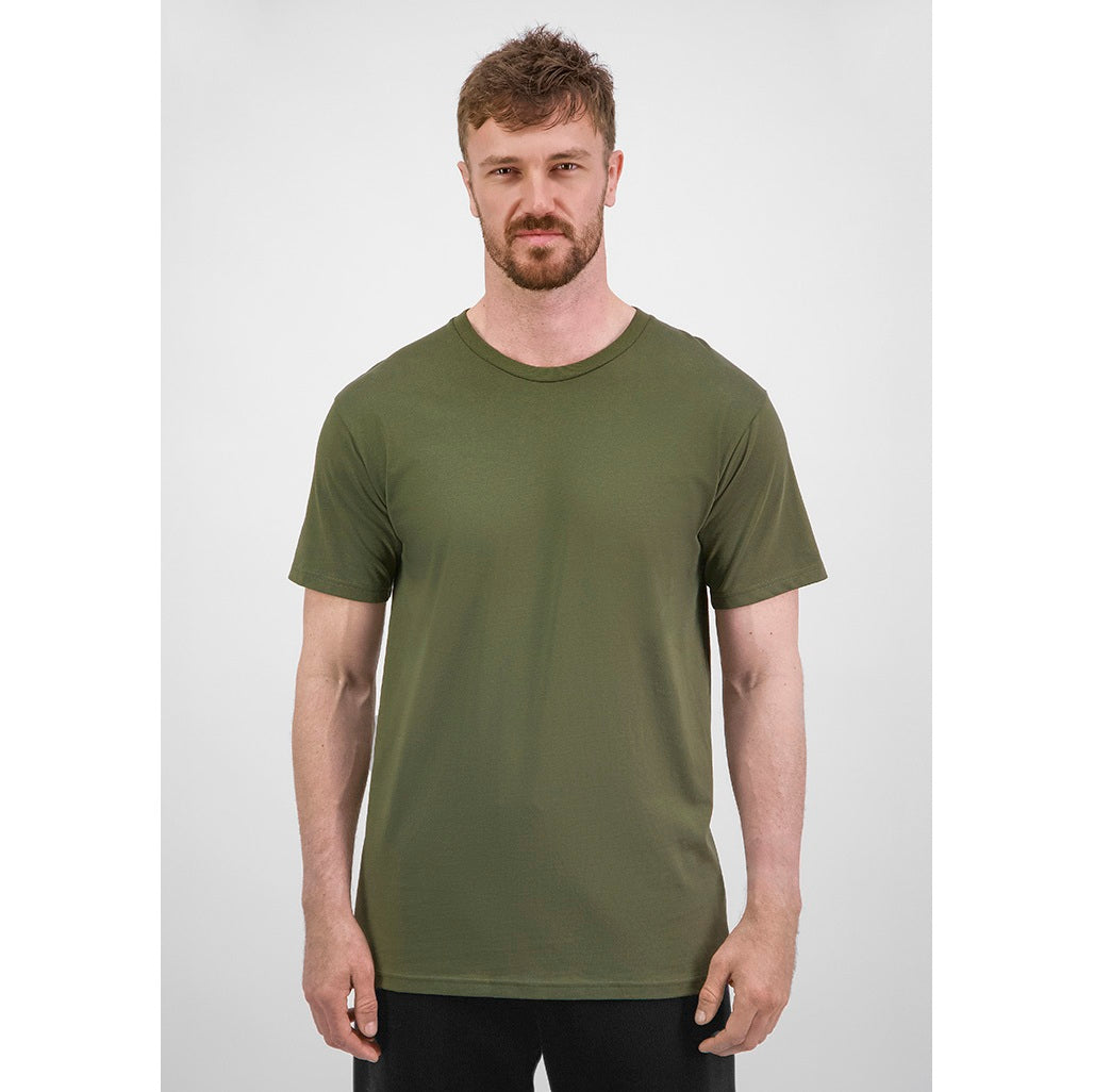 GOODMATES X1001M Mens Basis Short Sleeve Tee - Army - Alternative Front View