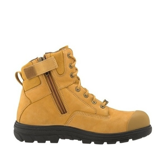 Ascent 129467 Alpha 2 4E Composite Zip Side Boots, wheat, side zip view, airport scanner friendly