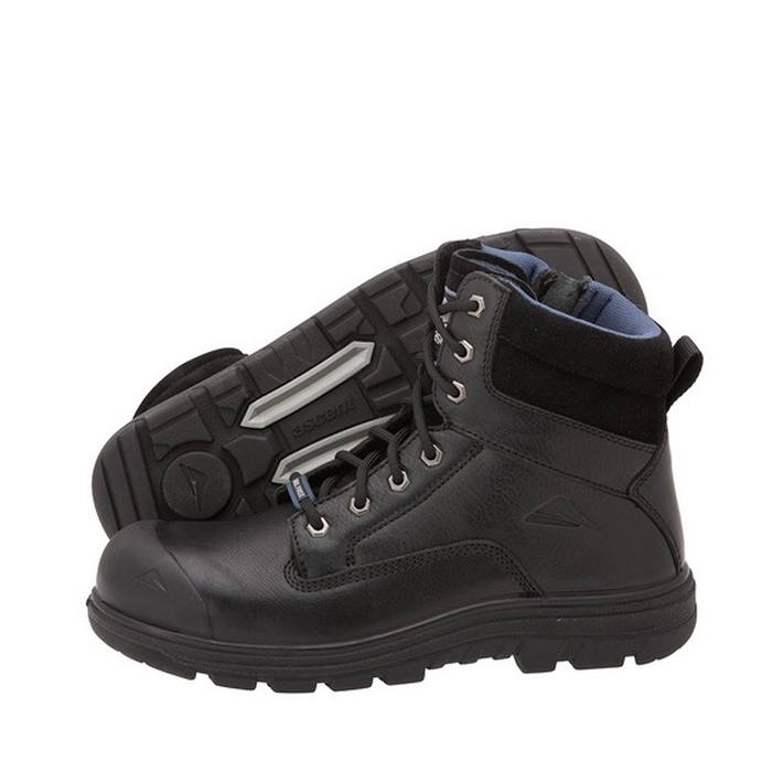 Ascent 129467 Alpha 2 4E Composite Zip Side Boots, black, airport scanner safe, scuff cap, pair view