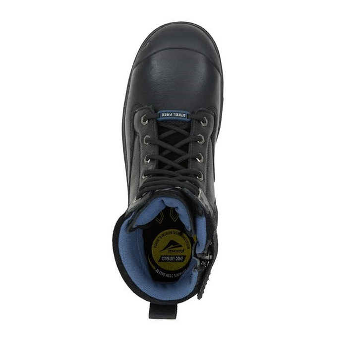 Ascent 129467 Alpha 2 4E Composite Zip Side Boots, black, top view, Electrical hazard protection