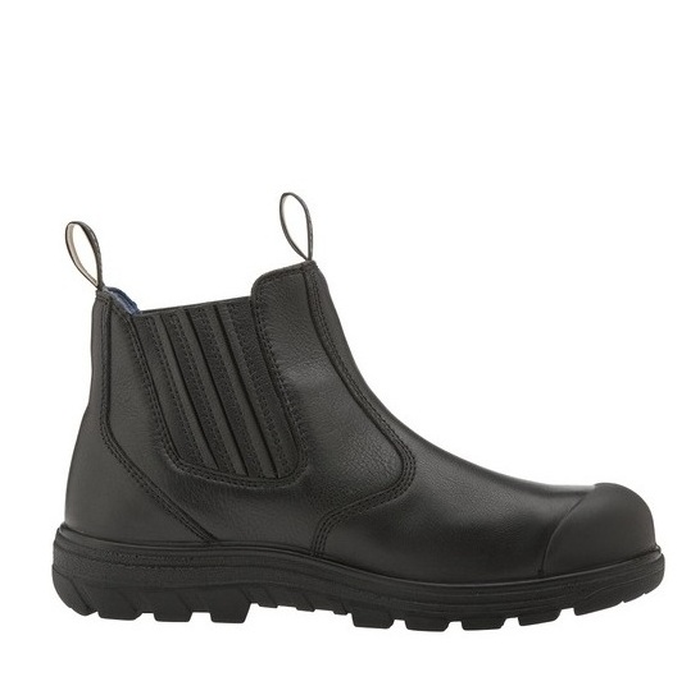 Ascent 129473 Sigma 2 4E Composite Slip On Safety Boots, black, side view, airport scanner friendly