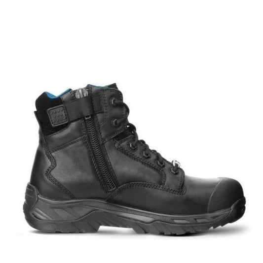 Ascent 129643 Oxide 2 Safety Work Boots - Black - Medial Side View