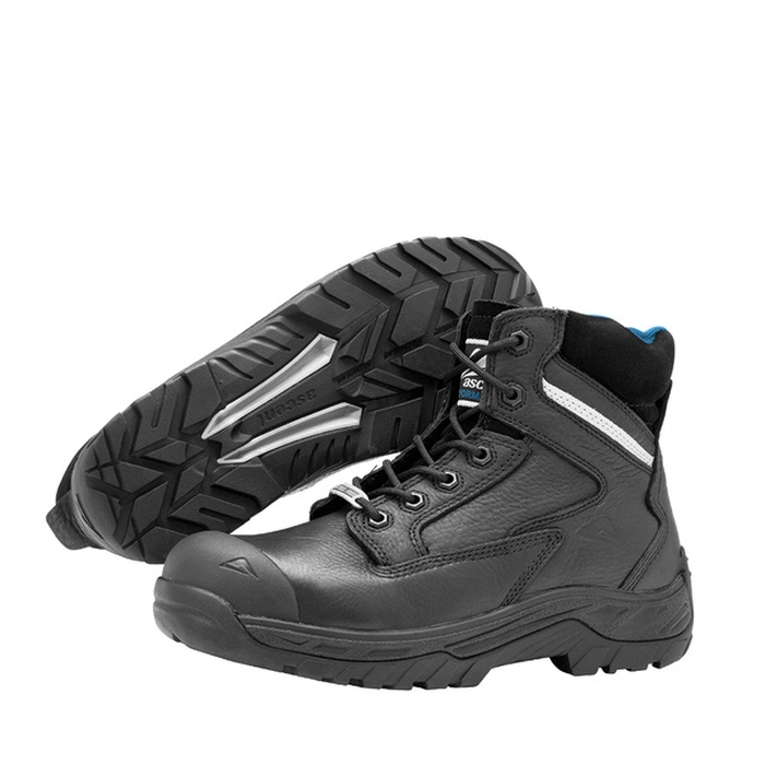 Mens black high-top airport scanner friendly, Ascent 129643 Oxide 2 Safety Work Boots, front view