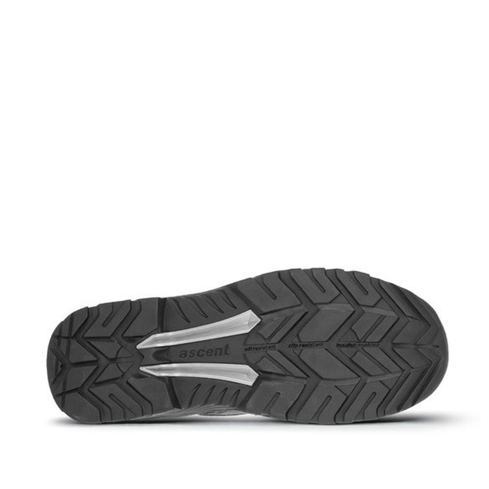 Black, slip resistant, anti static, Ascent 129643 Oxide 2 Safety Work Boots, sole view
