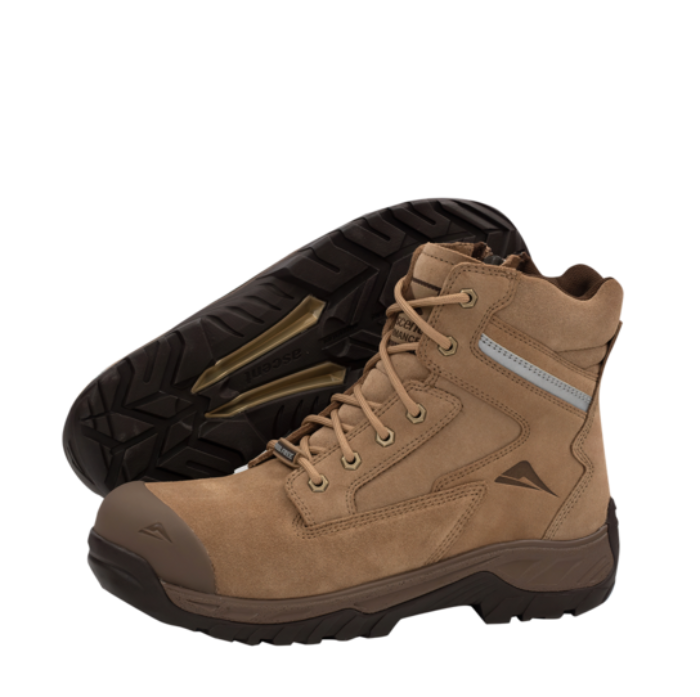 Mens Camel brown coloured, scuff cap, side zip, Ascent 129688 Oxide 2 Safety Work Boots - Camel - Pair View
