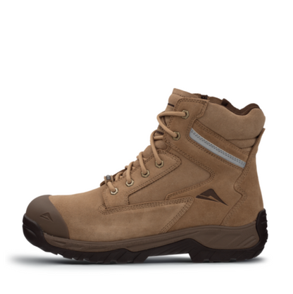 Ascent 129688 Oxide 2 Safety Work Boots - Camel - Side View, Mens camel  brown colour, built in arch support