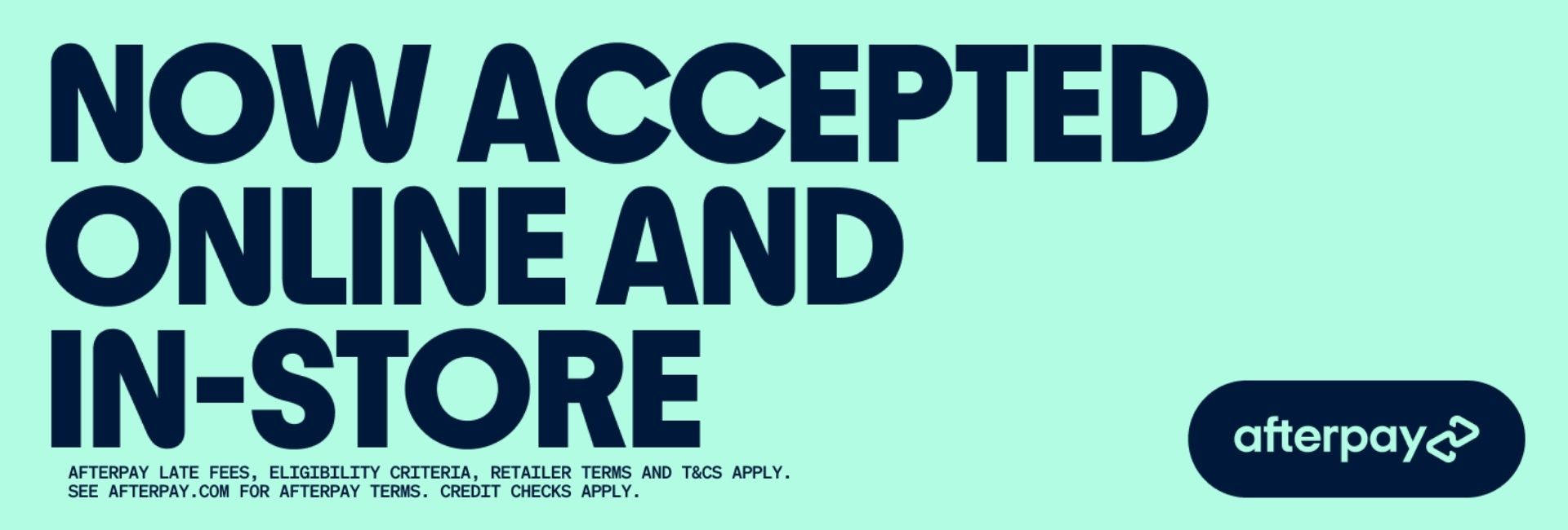 At The Coalface Workwear Afterpay Available In Store and Online - Desktop Size Banner