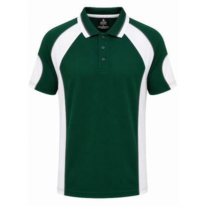 Aussie Pacific N1300 Murray Mens Polo - Bottle Green/White - Front View