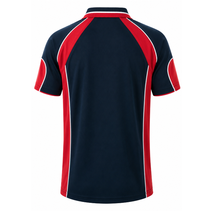 Aussie Pacific N1300 Murray Mens Polo - Navy/Red - Back View