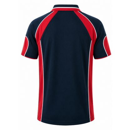 Aussie Pacific N1300 Murray Mens Polo - Navy/Red - Back View
