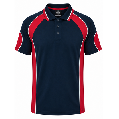 Aussie Pacific N1300 Murray Mens Polo - Navy/Red - Front View