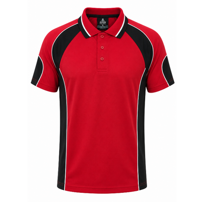 Aussie Pacific N1300 Murray Mens Polo - Navy/Red/White - Front View