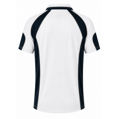 Aussie Pacific N1300 Murray Mens Polo - White/Navy - Back View