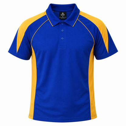 Aussie Pacific N1301 Premier Mens Polo - Royal Blue/Gold - Front View