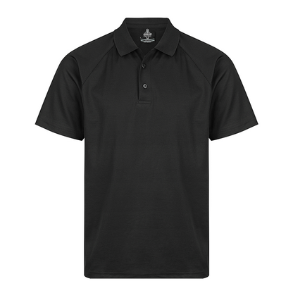 Corporate black, Aussie Pacific N1306 Keira Mens Polo, front view