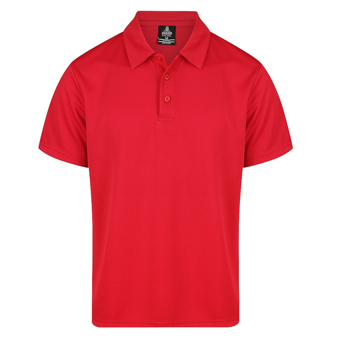 Front view, Red, professional, Aussie Pacific N1307 Botany Mens Polos