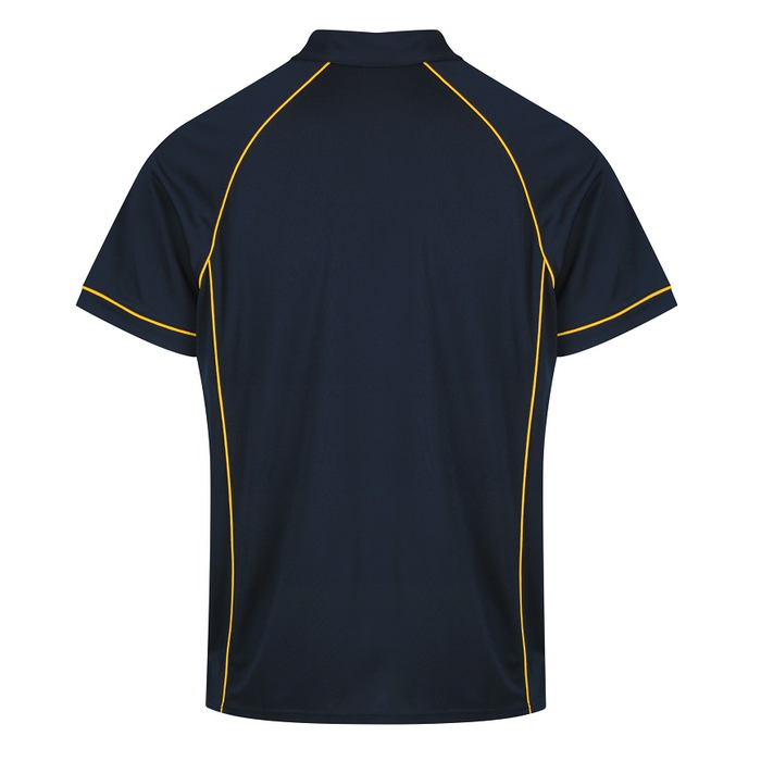 Aussie Pacific N1310 Mens Endeavour Polo, navy gold, rear view