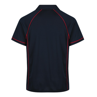 Aussie Pacific N1310 Mens Endeavour Polo, navy/red, rear view