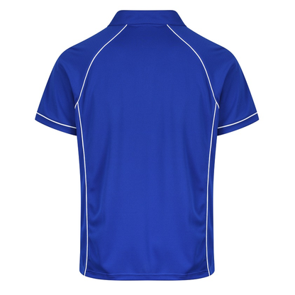 Aussie Pacific N1310 Mens Endeavour Polo, royal blue with white rear view
