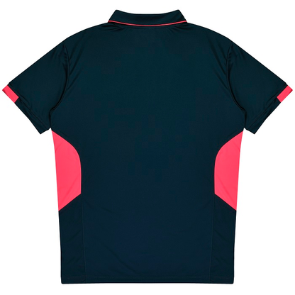 Aussie Pacific N1311 Mens Tasman Polo navy and pink rear view