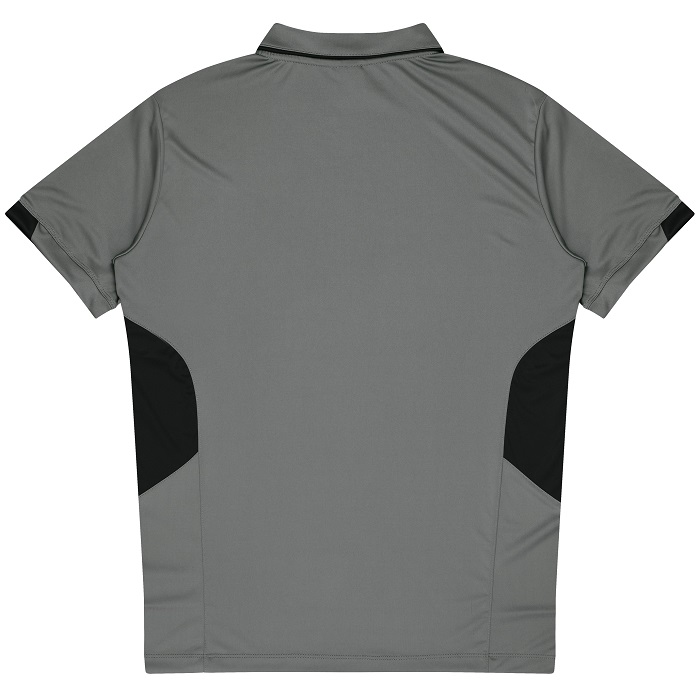Aussie Pacific N1311 Mens Tasman Polo, ashe/black rear view