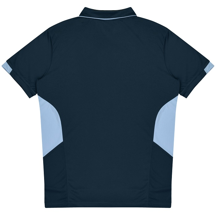 Aussie Pacific N1311 Mens Tasman Polo, navy sky, rear view