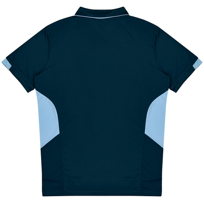 Aussie Pacific N1311 Mens Tasman Polo, navy sky, rear view