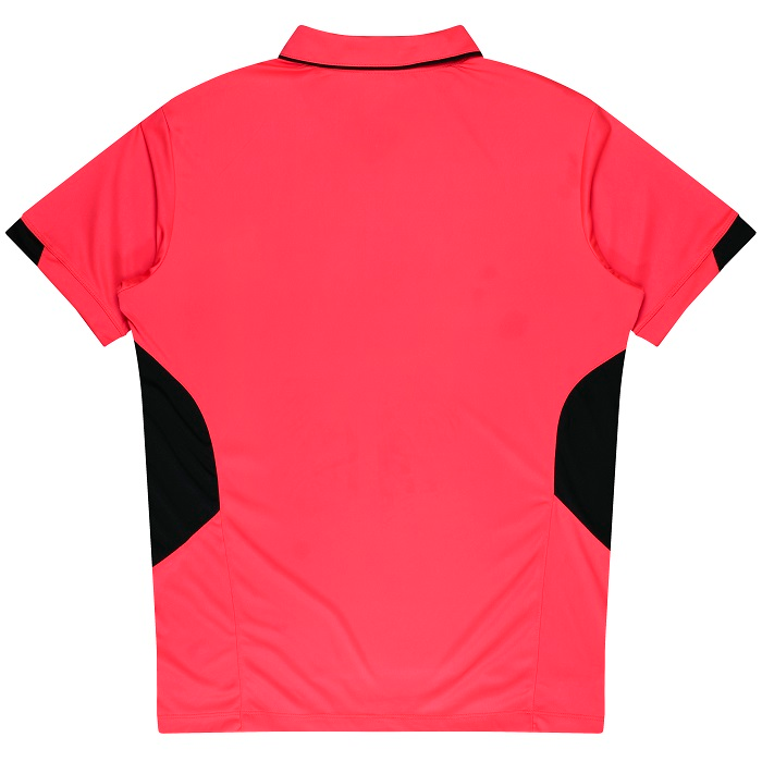 Aussie Pacific N1311 Mens Tasman Polo, neon pink with black, rear view