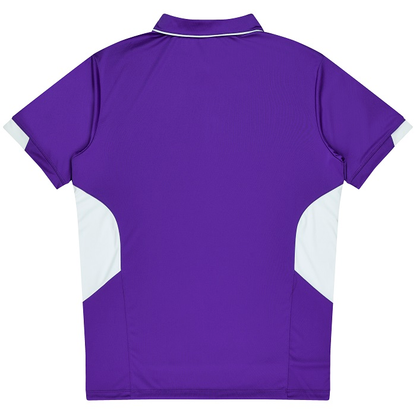 Aussie Pacific N1311 Mens Tasman Polo, purple and white rear view