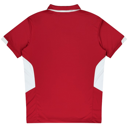 Aussie Pacific N1311 Mens Tasman Polo, red with white, rear view