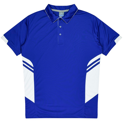 Royal blue, front view, Aussie Pacific N1311 Mens Tasman Polo
