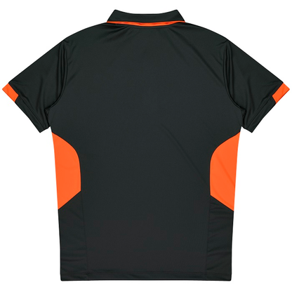 Aussie Pacific N1311 Mens Tasman Polo, slate grey and orange, rear view