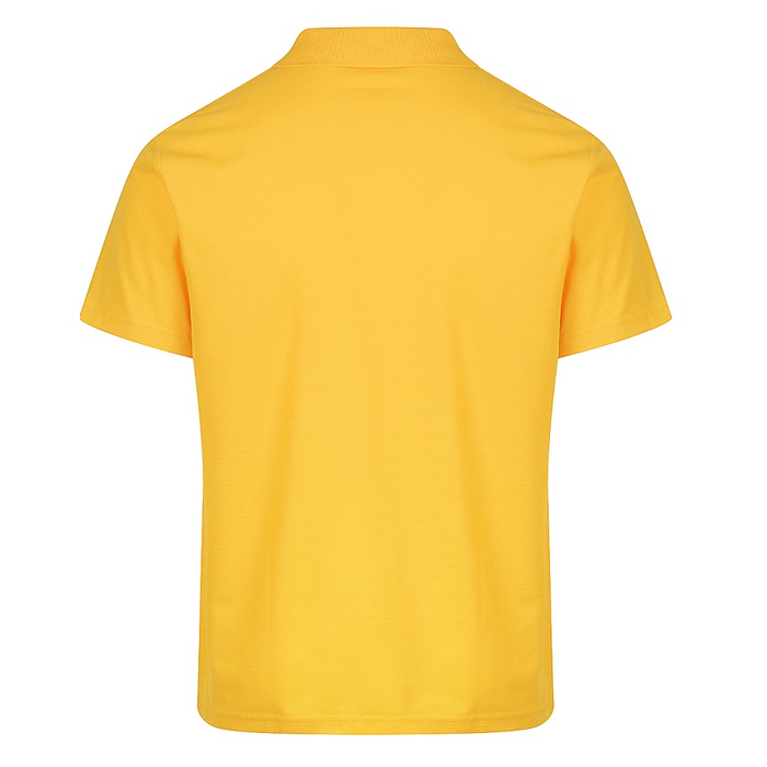Gold coloured, rear view, Aussie Pacific N1312 Hunter Mens Polo