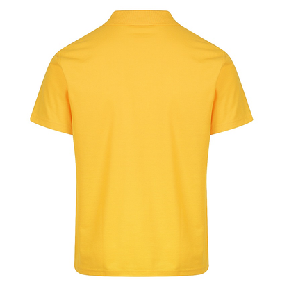 Gold coloured, rear view, Aussie Pacific N1312 Hunter Mens Polo