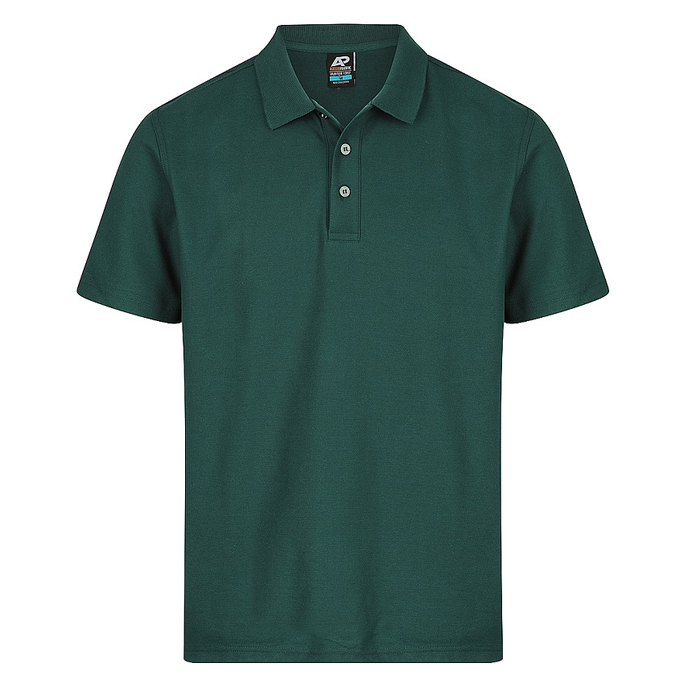 Aussie Pacific N1312 Hunter Mens Polo, bottle green, front view