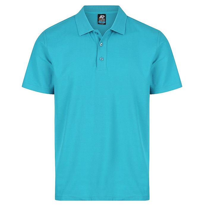 Aussie Pacific N1312 Hunter Mens Polo, Teal blue, front view