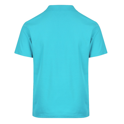 Back view, Cyan blue, Aussie Pacific N1312 Hunter Mens Polo