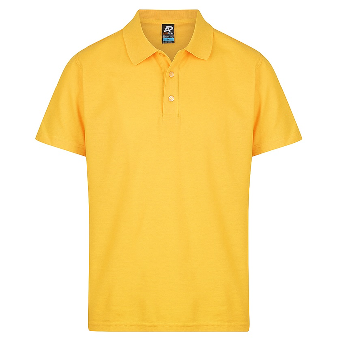 Aussie Pacific N1312 Hunter Mens Polo, gold, premium breathable fabric, front view