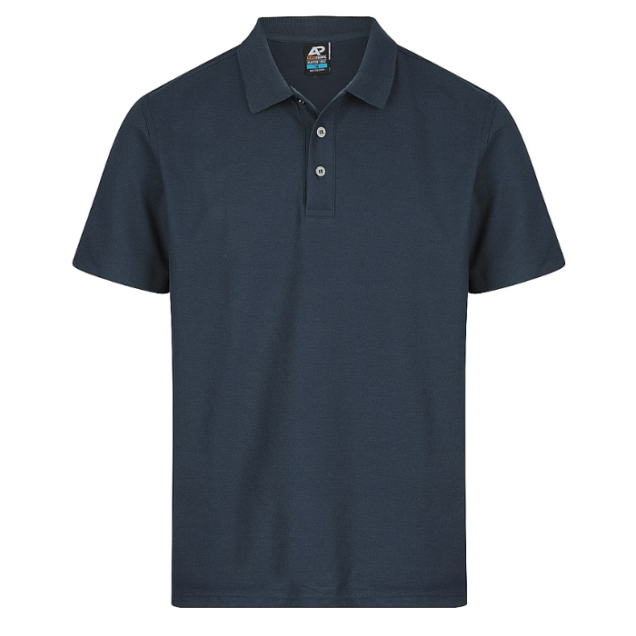 Mens professional corporate navy, front view, Aussie Pacific N1312 Hunter Mens Polo