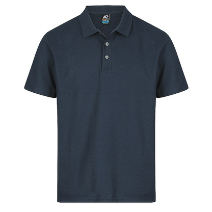 Mens professional corporate navy, front view, Aussie Pacific N1312 Hunter Mens Polo