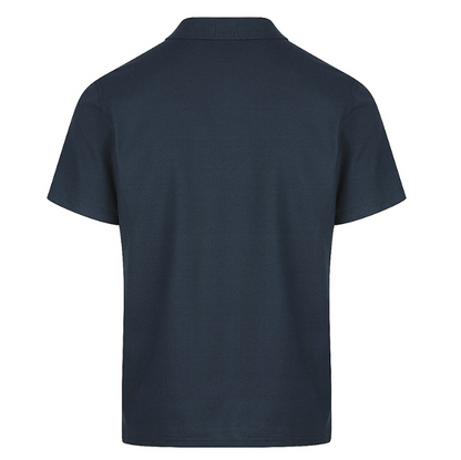 Rear view, navy, Aussie Pacific N1312 Hunter Mens Polo