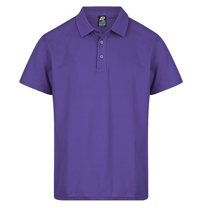 Modern, Aussie Pacific N1312 Hunter Mens Polo, comfortable, purple front view