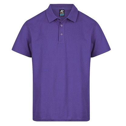 Modern, Aussie Pacific N1312 Hunter Mens Polo, comfortable, purple front view