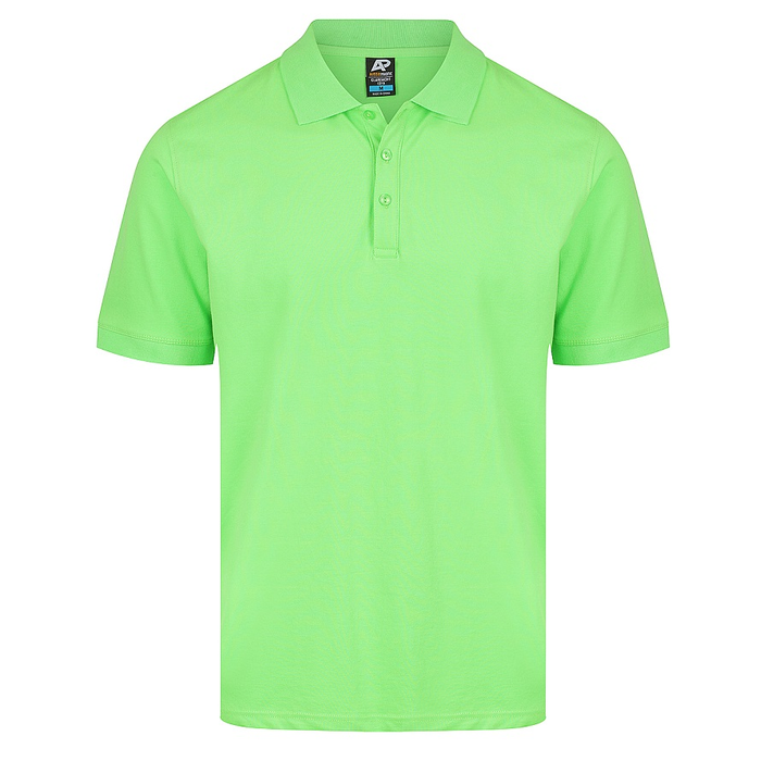 Apple green, premium, Aussie Pacific N1315 Mens Claremont Polo, front view