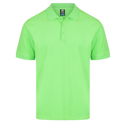 Apple green, premium, Aussie Pacific N1315 Mens Claremont Polo, front view