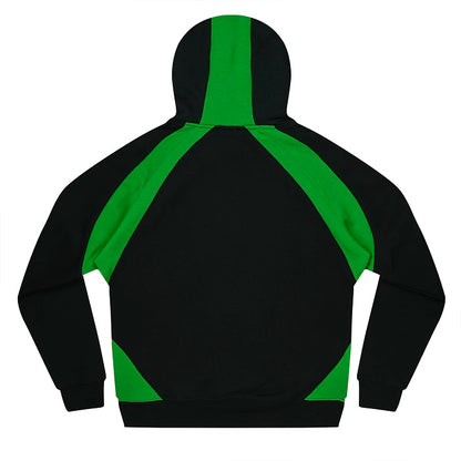 Black and green Aussie Pacific N1509 Huxley Mens Hoodies rear view